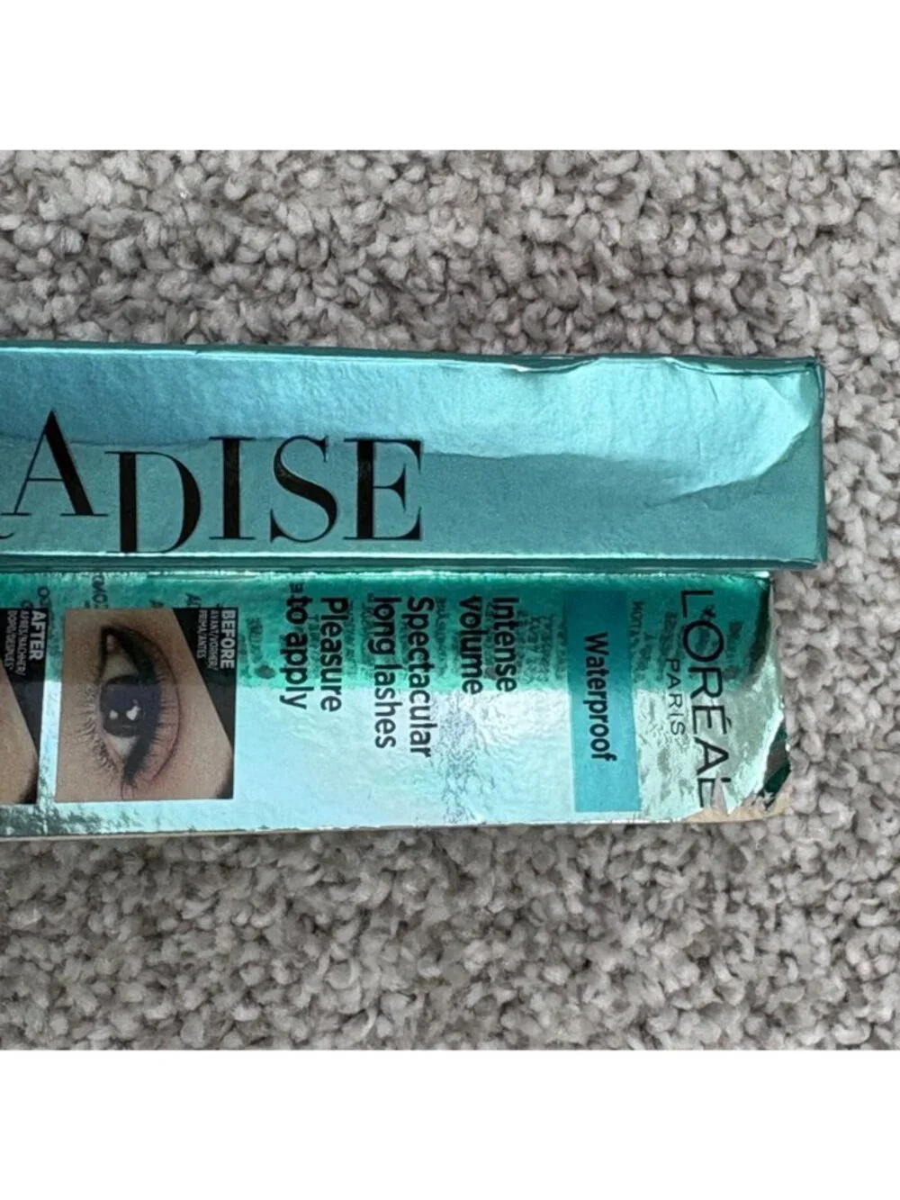 L'Oreal Lash Paradise Waterproof Black Mascara Intense Volume Sensitive Eyes